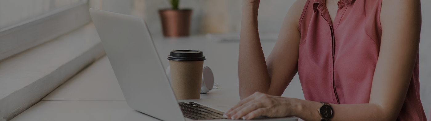 Landscape of a Women Using Laptop